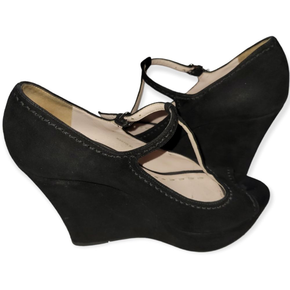 Miu Miu T-Strap Open Toe Platform Wedge Heels Siz… - image 5